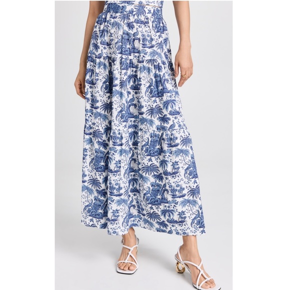 STAUD Dresses & Skirts - STAUD SEA SEA SKIRT BLUE TOILE size 0 NEW